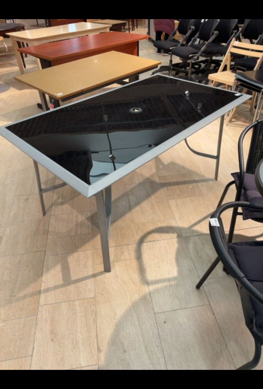 Havebord med glas plade